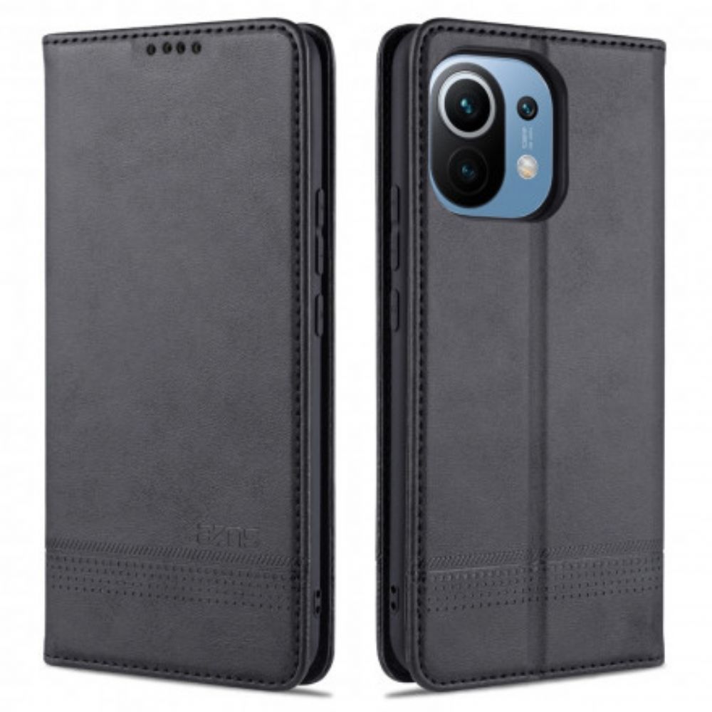 Schutzhülle Für Xiaomi Mi 11 5G Flip Case Azns Lederstil