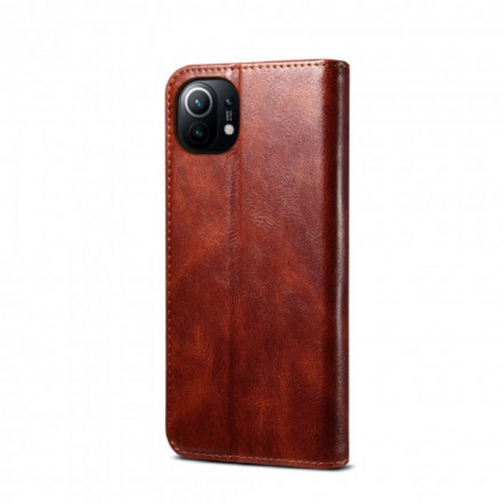 Schutzhülle Für Xiaomi Mi 11 5G Flip Case Gewachstes Kunstleder