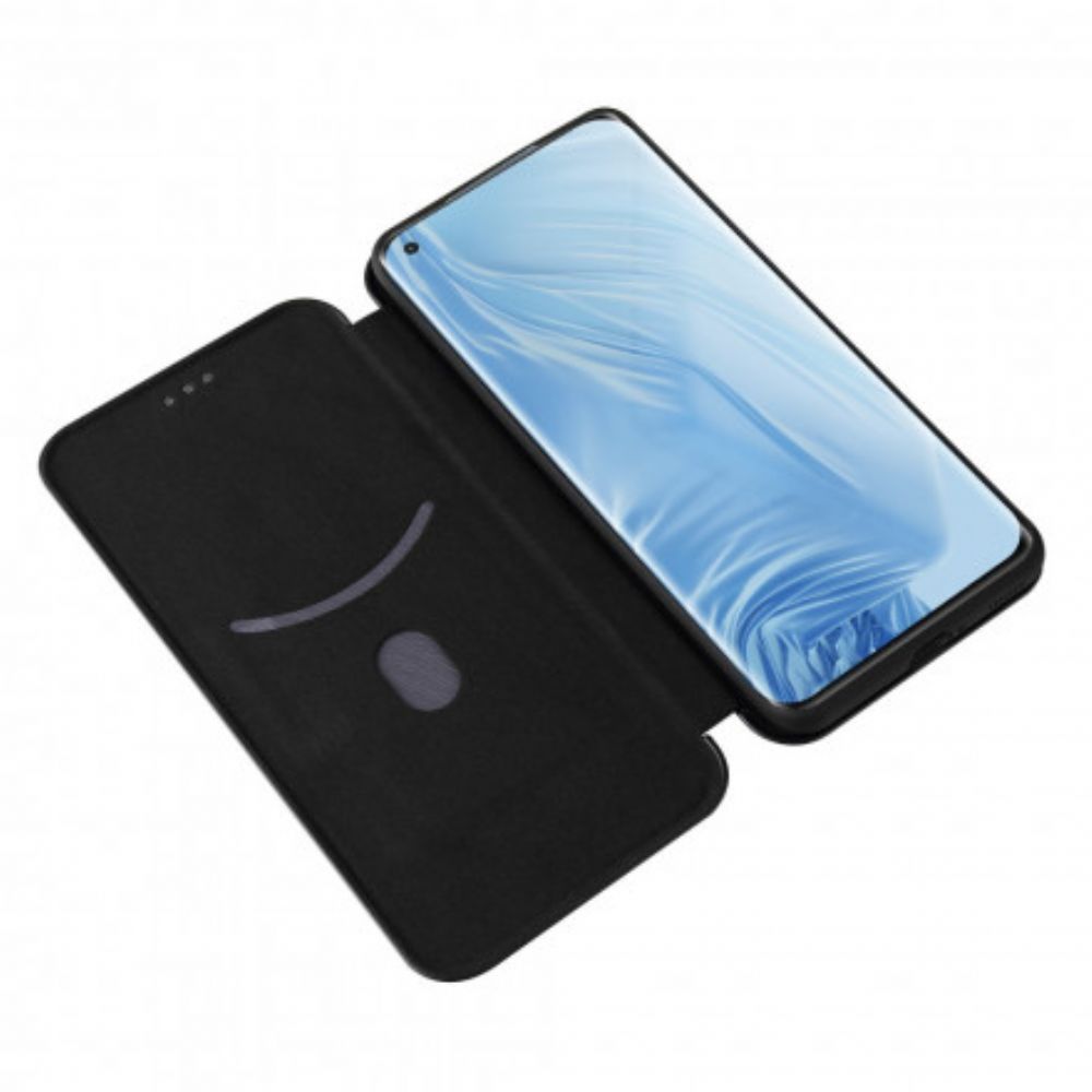 Schutzhülle Für Xiaomi Mi 11 5G Flip Case Kohlefaser Mit Stützring