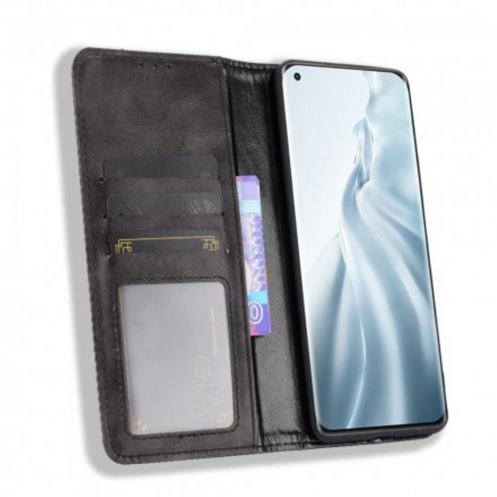 Schutzhülle Für Xiaomi Mi 11 5G Flip Case Stilisierter Vintage-ledereffekt