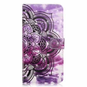 Flip Case Für iPhone XR Lila Mandala