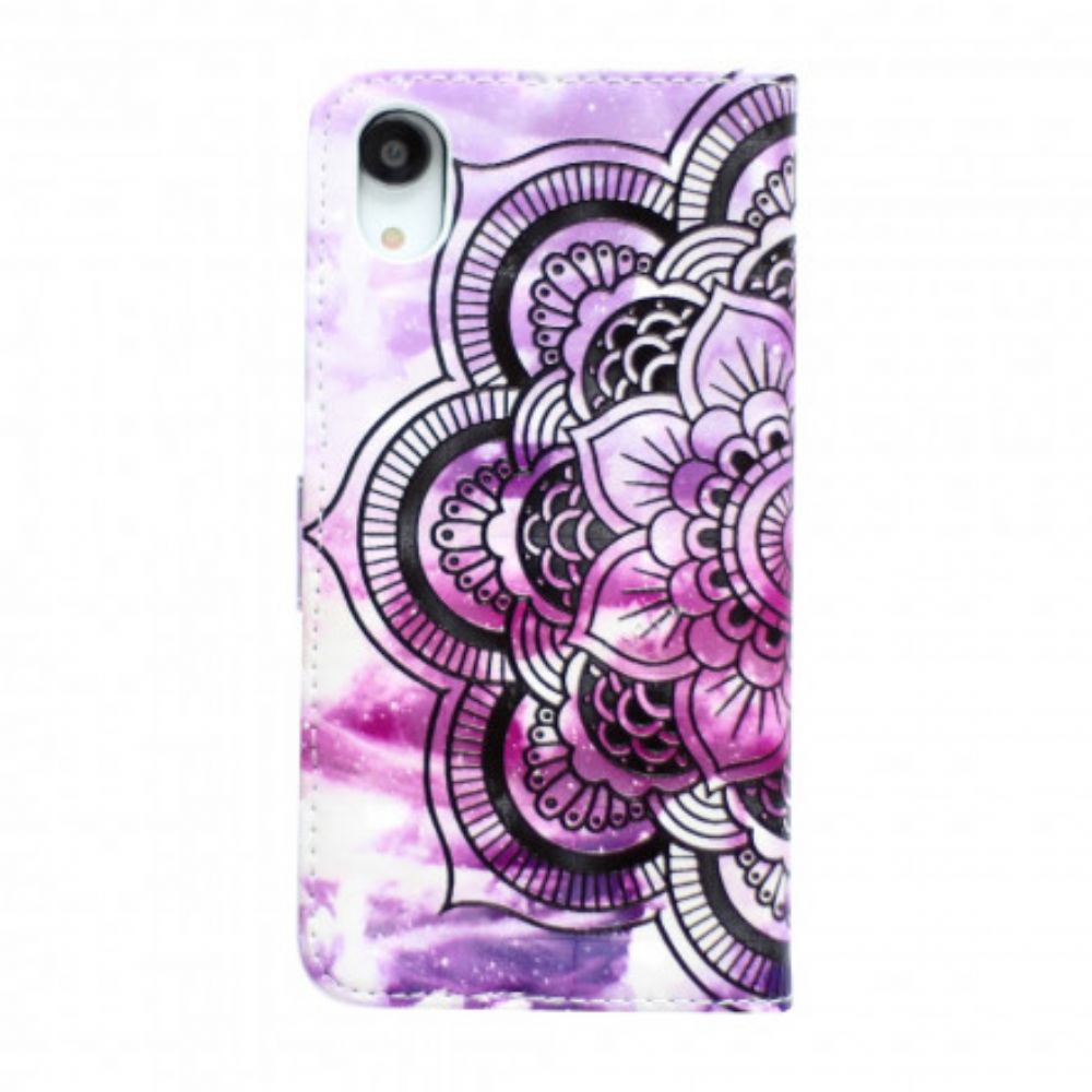 Flip Case Für iPhone XR Lila Mandala