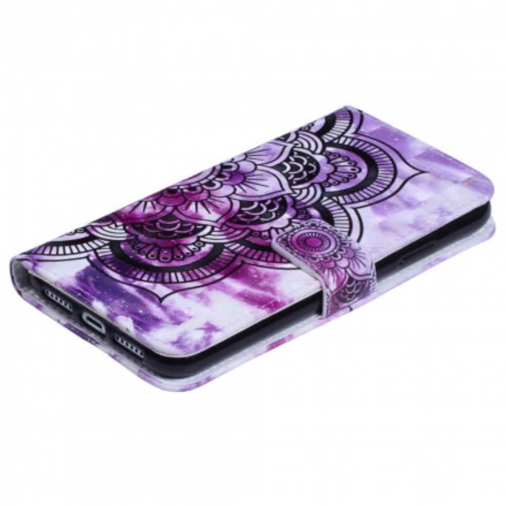 Flip Case Für iPhone XR Lila Mandala