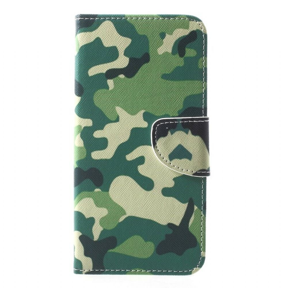 Flip Case Für iPhone XR Militärische Tarnung