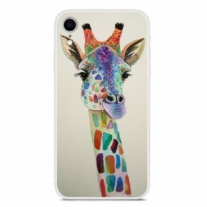 Handyhülle Für iPhone XR Bunte Giraffe