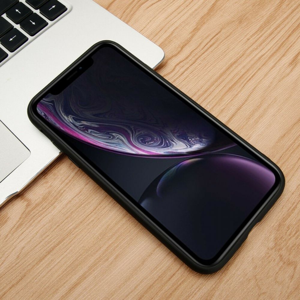 Handyhülle Für iPhone XR Echtes Leder Mit Krokoprägung