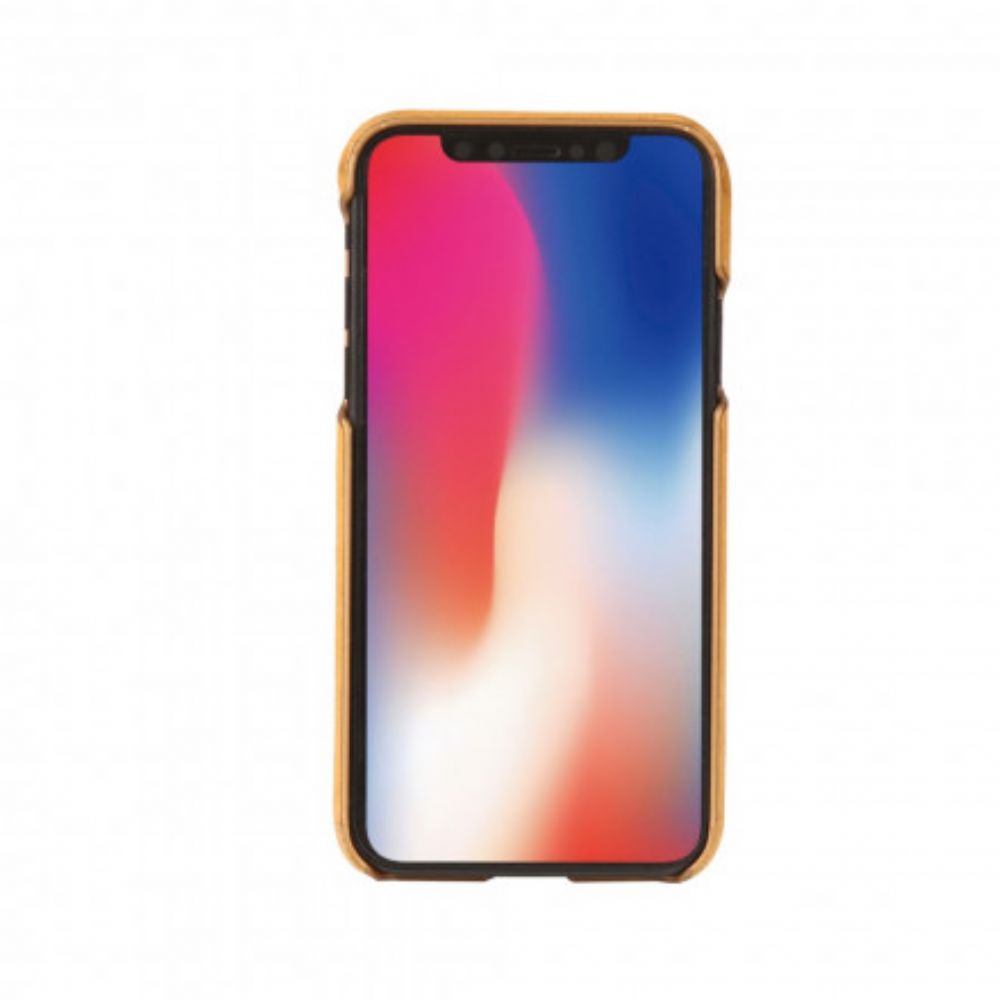 Handyhülle Für iPhone XR Echtes Pierre Cardin Litschi-leder