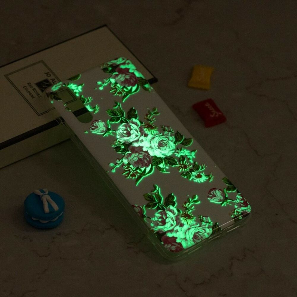 Handyhülle Für iPhone XR Fluoreszierende Freiheitsblumen