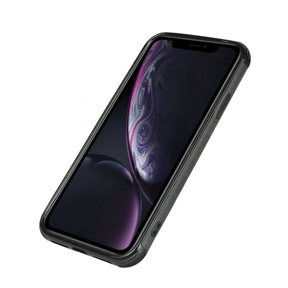 Handyhülle Für iPhone XR Zweifarbiger Doppelkartenhalter