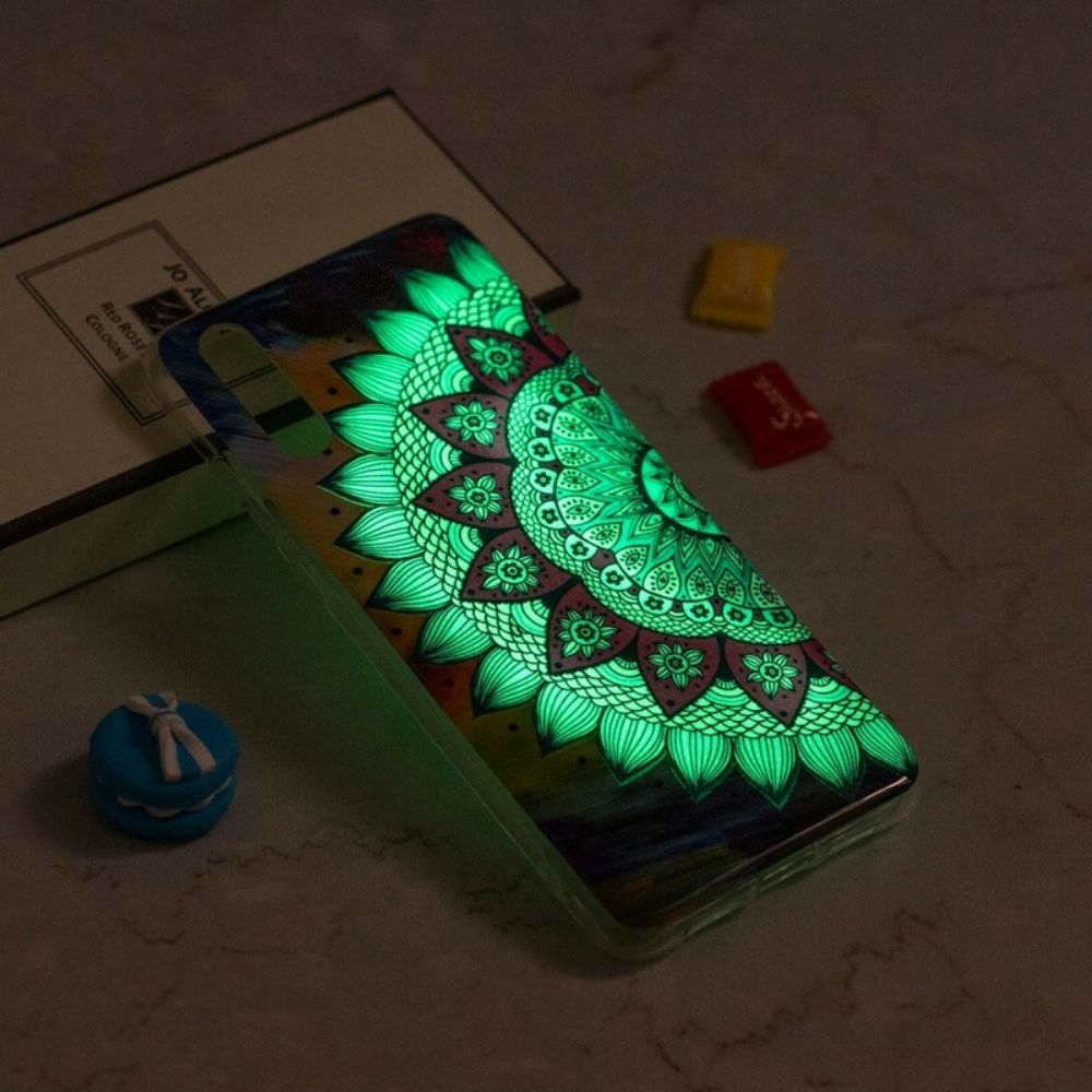 Hülle Für iPhone XR Fluoreszierendes Buntes Mandala