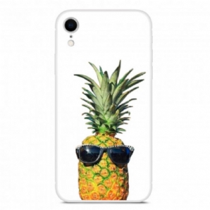 Hülle Für iPhone XR Transparente Ananas Mit Brille