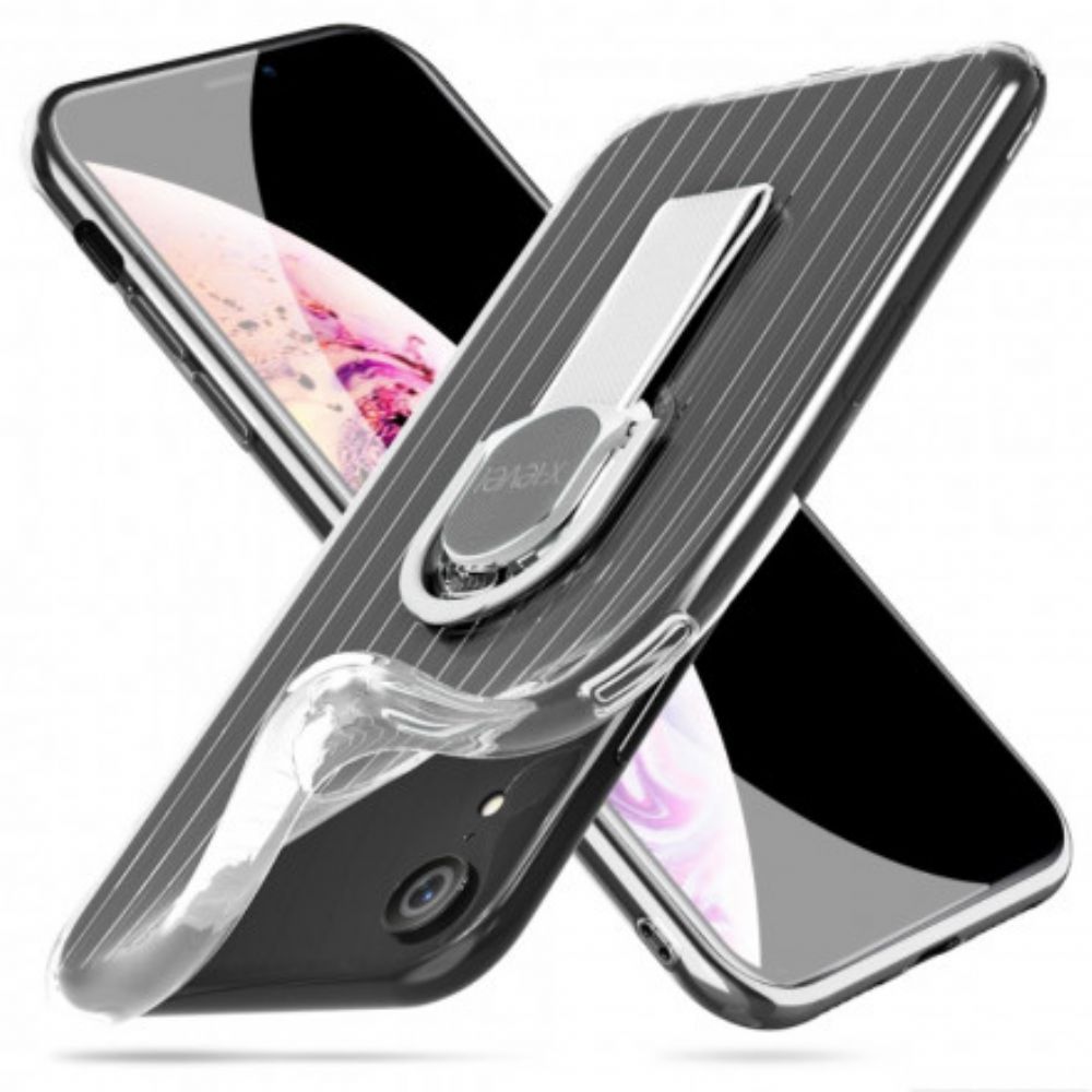 Hülle Für iPhone XR Transparenter Ring-support