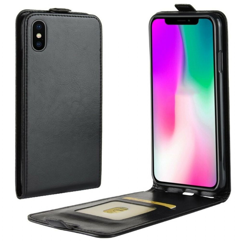 Lederhüllen Für iPhone XR Flip Case Retro-faltung