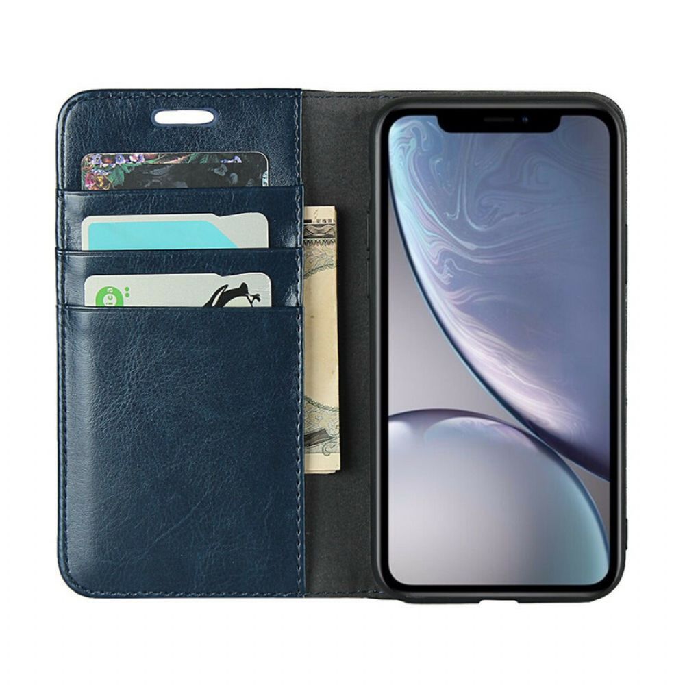 Schutzhülle Für iPhone XR Flip Case Echtes Leder