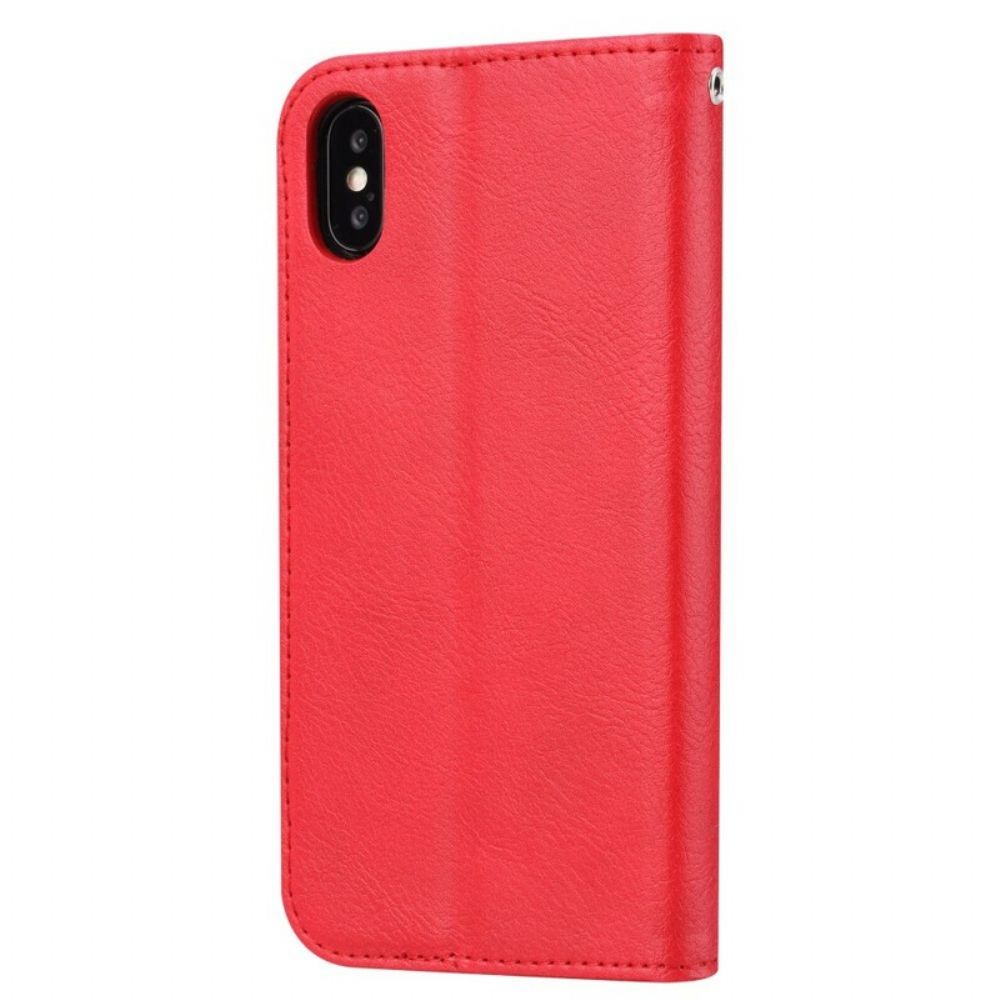 Schutzhülle Für iPhone XR Flip Case Kartenetui Aus Kunstleder