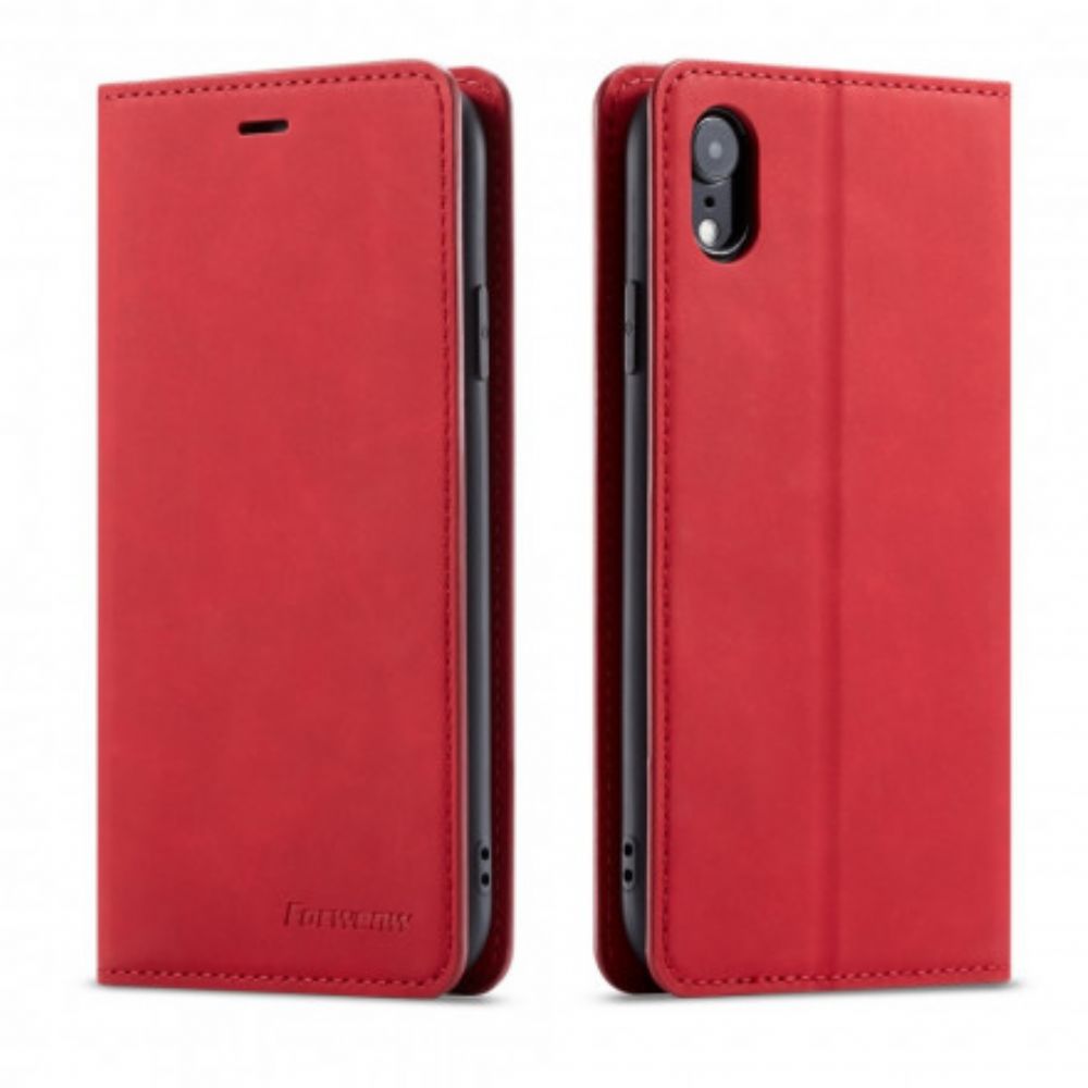 Schutzhülle Für iPhone XR Flip Case Ledereffekt Vorderw