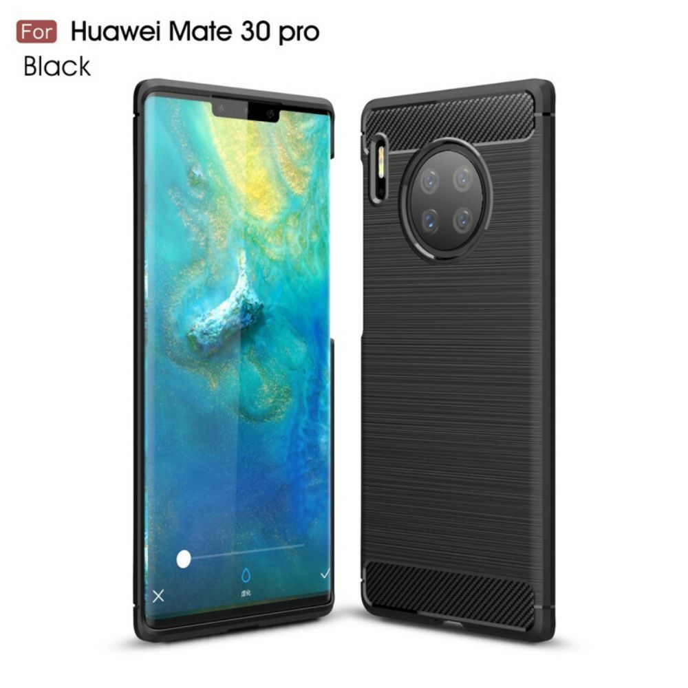 Hülle Für Huawei Mate 30 Pro Gebürstete Kohlefaser