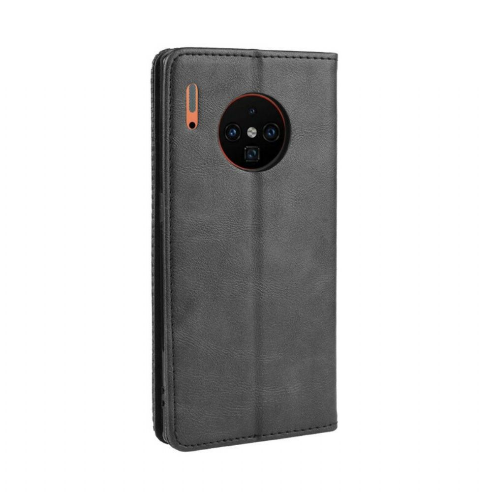 Schutzhülle Für Huawei Mate 30 Pro Flip Case Stilisierter Vintage-ledereffekt