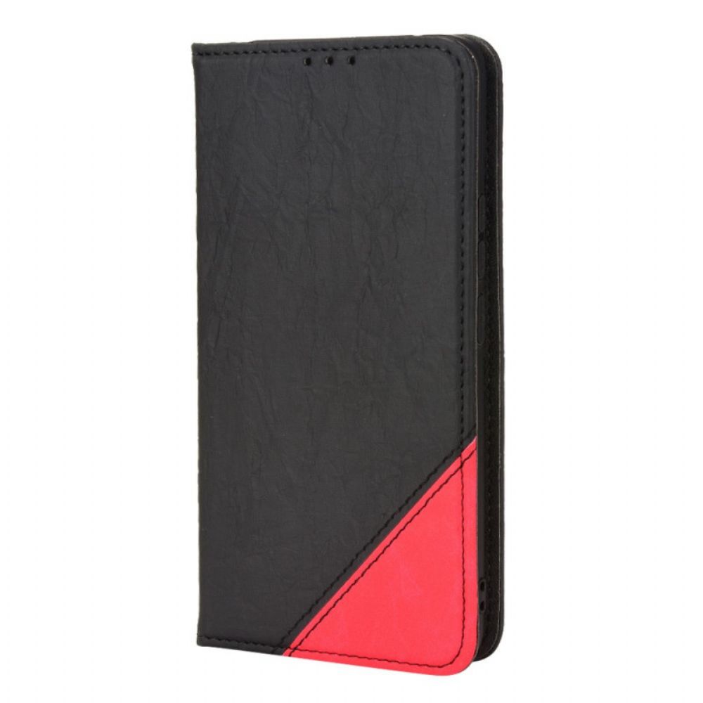 Schutzhülle Für Vivo V21 5G Flip Case Slant Bicolor Kunstleder