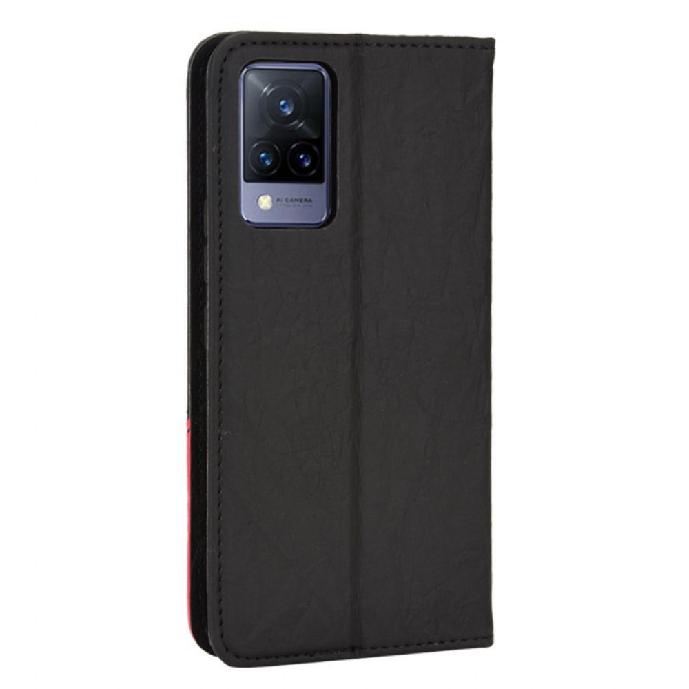 Schutzhülle Für Vivo V21 5G Flip Case Slant Bicolor Kunstleder