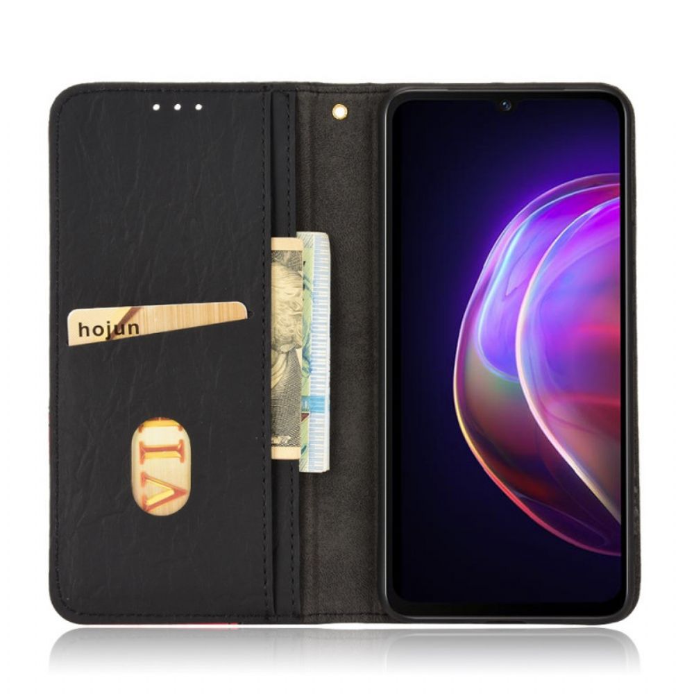 Schutzhülle Für Vivo V21 5G Flip Case Slant Bicolor Kunstleder