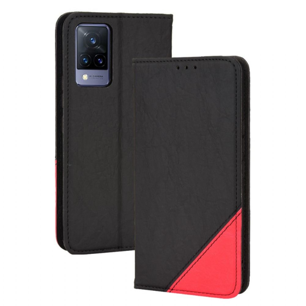 Schutzhülle Für Vivo V21 5G Flip Case Slant Bicolor Kunstleder