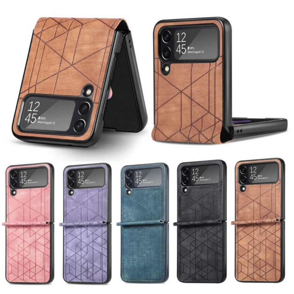 Handyhülle Für Samsung Galaxy Z Flip 4 Flip Case Geometrische Linien