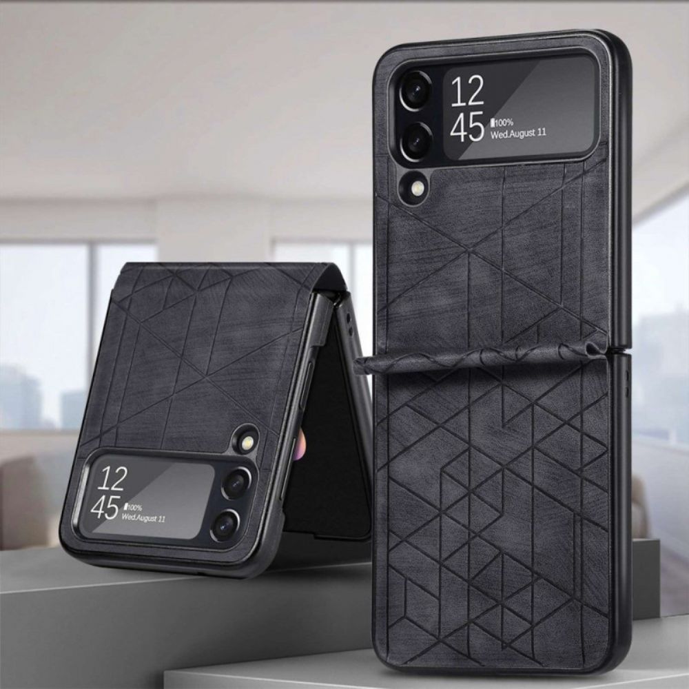 Handyhülle Für Samsung Galaxy Z Flip 4 Flip Case Geometrische Linien