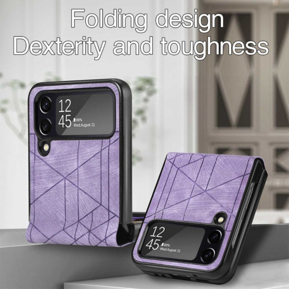 Handyhülle Für Samsung Galaxy Z Flip 4 Flip Case Geometrische Linien