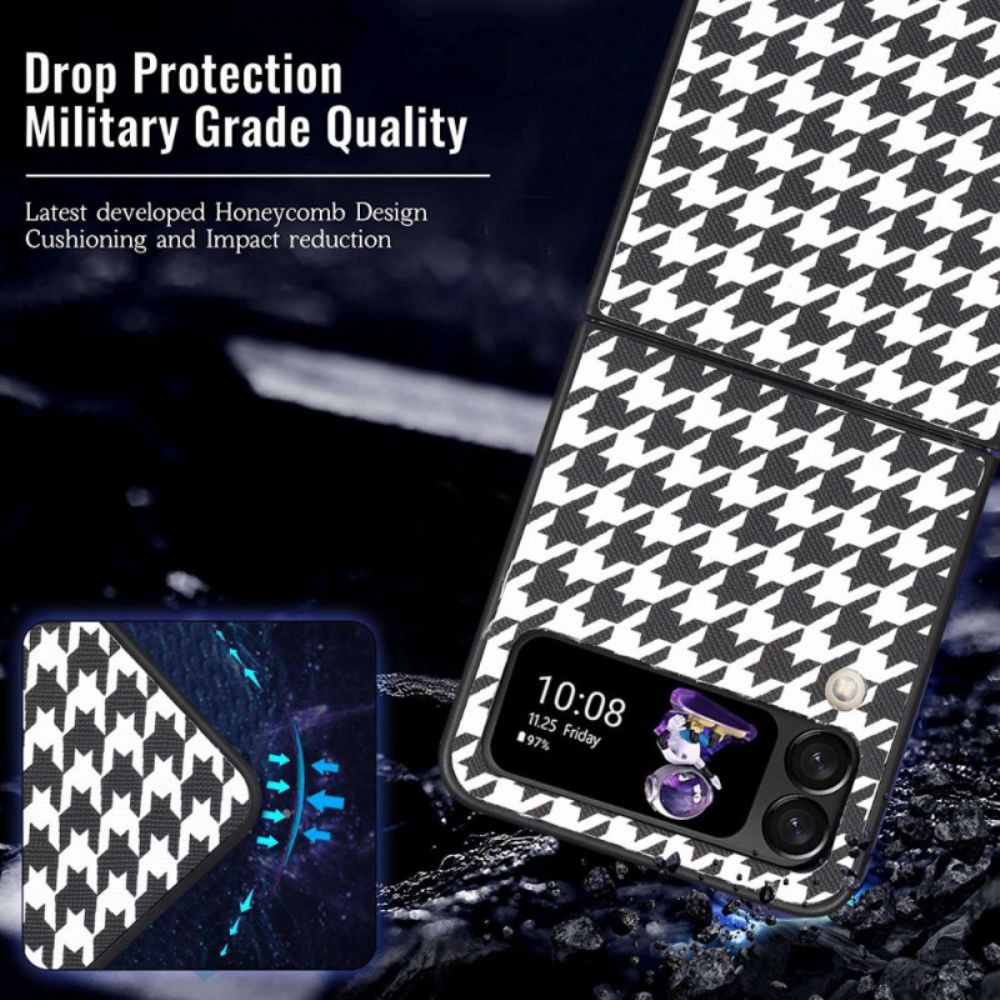 Handyhülle Für Samsung Galaxy Z Flip 4 Flip Case Hahnentritt