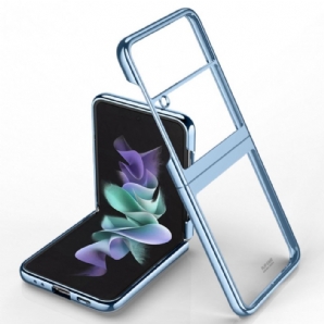 Handyhülle Für Samsung Galaxy Z Flip 4 Flip Case Kontur Metallic Transparent