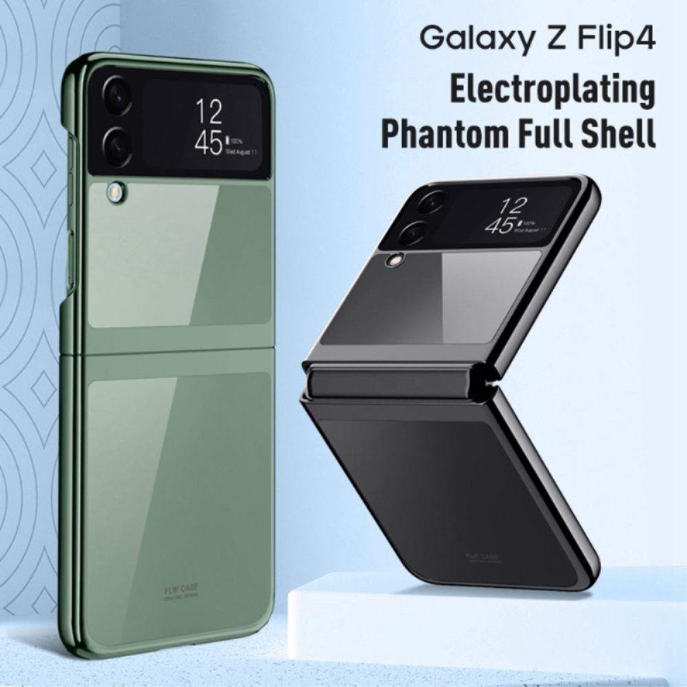 Handyhülle Für Samsung Galaxy Z Flip 4 Flip Case Kontur Metallic Transparent