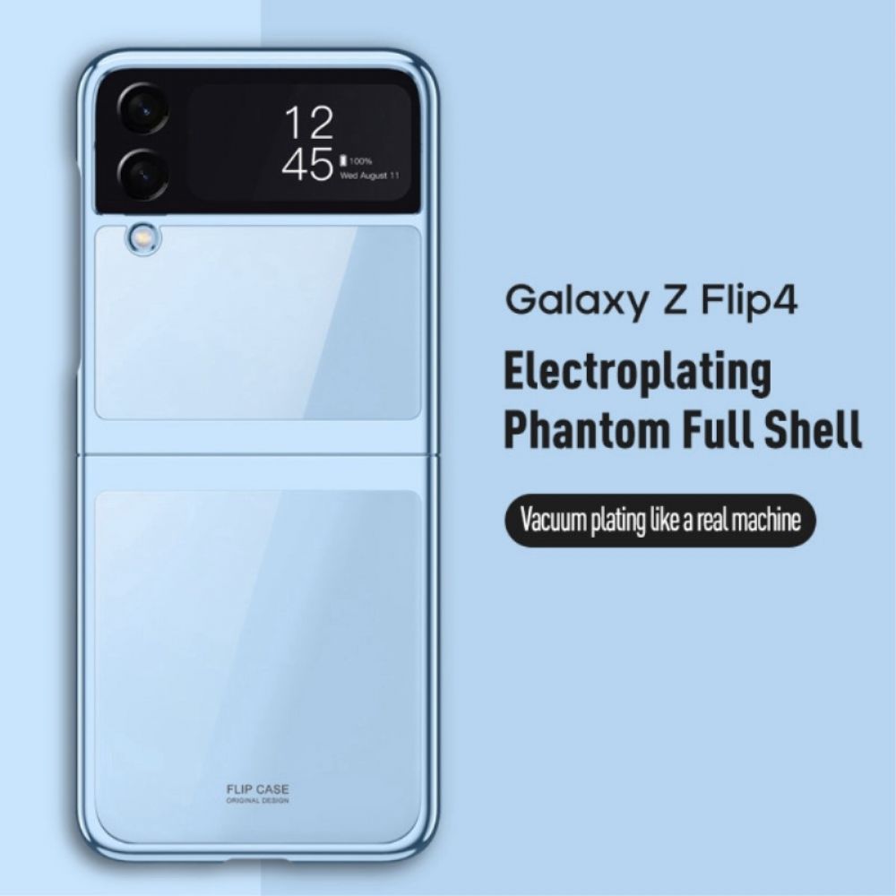 Handyhülle Für Samsung Galaxy Z Flip 4 Flip Case Kontur Metallic Transparent