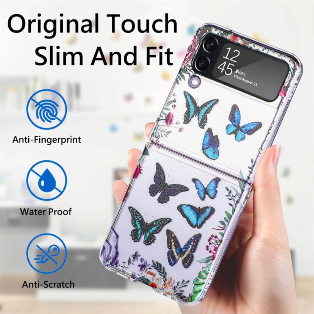 Handyhülle Für Samsung Galaxy Z Flip 4 Flip Case Mehrere Schmetterlinge