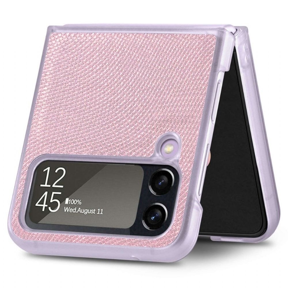 Handyhülle Für Samsung Galaxy Z Flip 4 Flip Case Schlangenstil Auf Transparentem Silikon