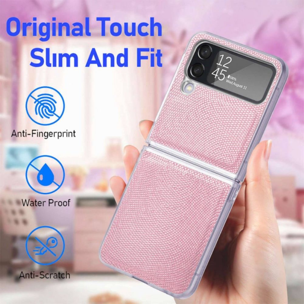 Handyhülle Für Samsung Galaxy Z Flip 4 Flip Case Schlangenstil Auf Transparentem Silikon