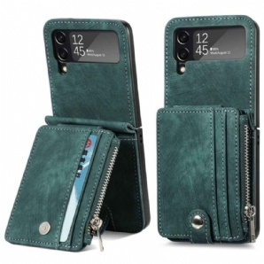 Hülle Für Samsung Galaxy Z Flip 4 Flip Case Kartenhalter / Geldbörse