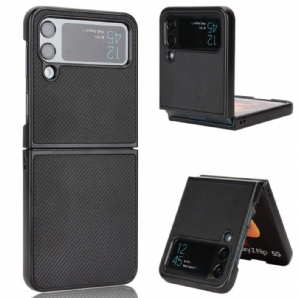 Hülle Für Samsung Galaxy Z Flip 4 Flip Case Kohlefaserstruktur Ledereffekt