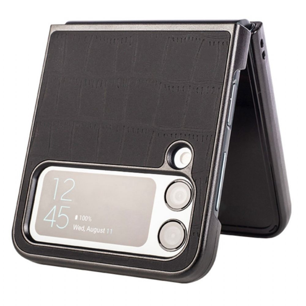 Hülle Für Samsung Galaxy Z Flip 4 Flip Case Krokodilleder-stil