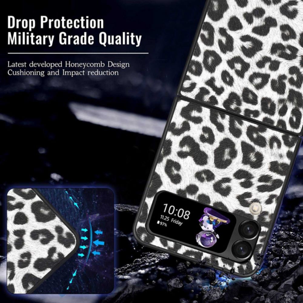 Hülle Für Samsung Galaxy Z Flip 4 Flip Case Leopard