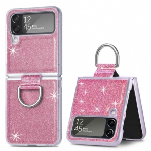 Hülle Für Samsung Galaxy Z Flip 4 Flip Case Pailletten Und Ring