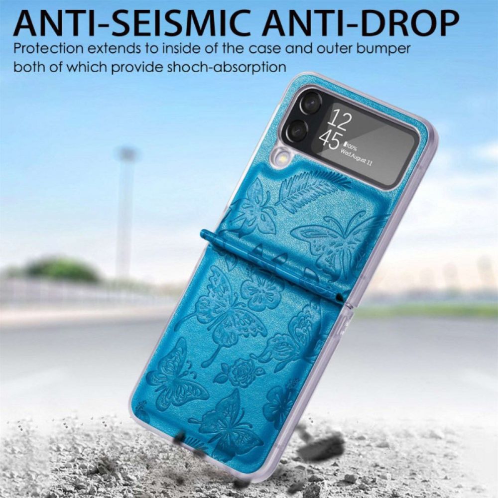 Hülle Für Samsung Galaxy Z Flip 4 Flip Case Schmetterling Bei Nacht