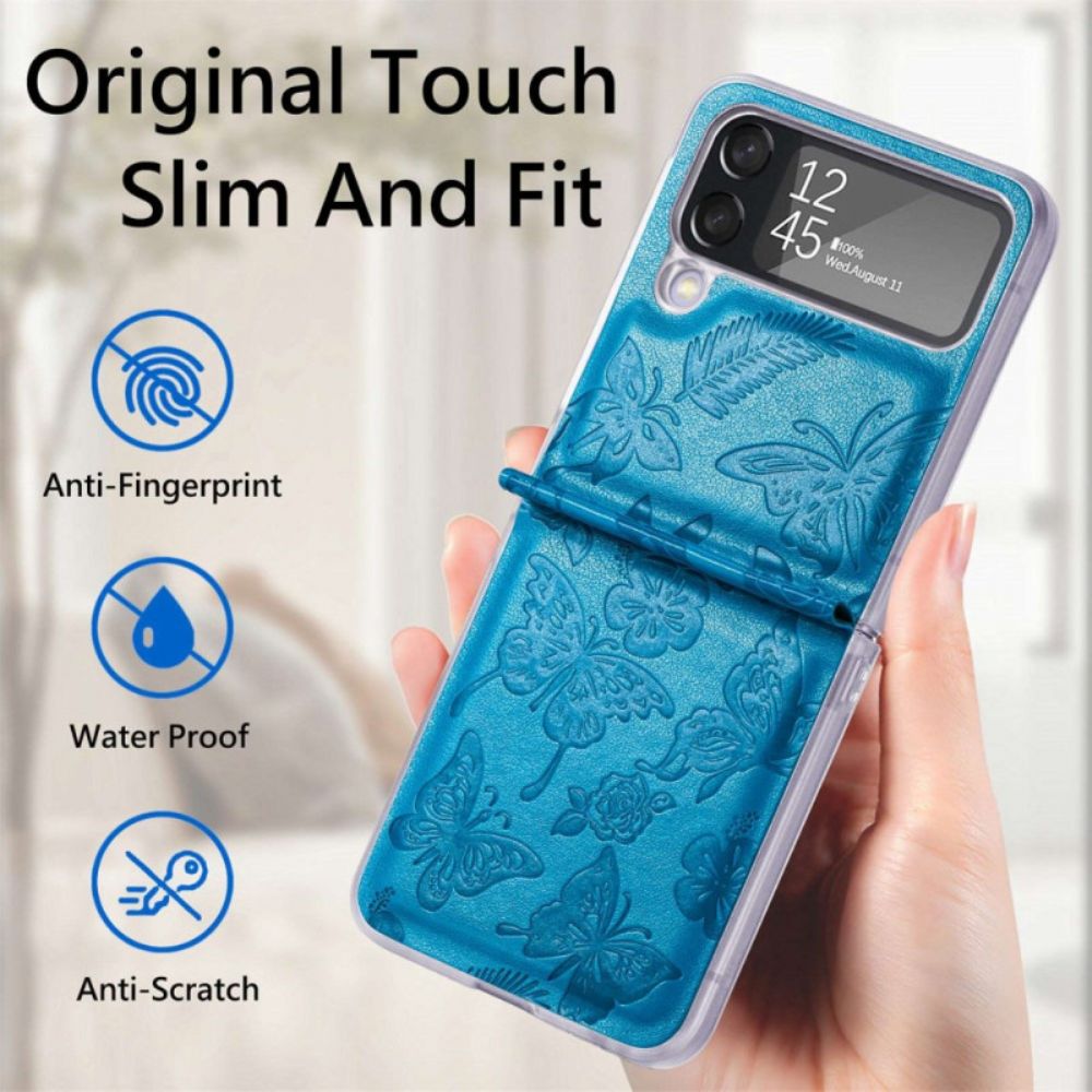 Hülle Für Samsung Galaxy Z Flip 4 Flip Case Schmetterling Bei Nacht