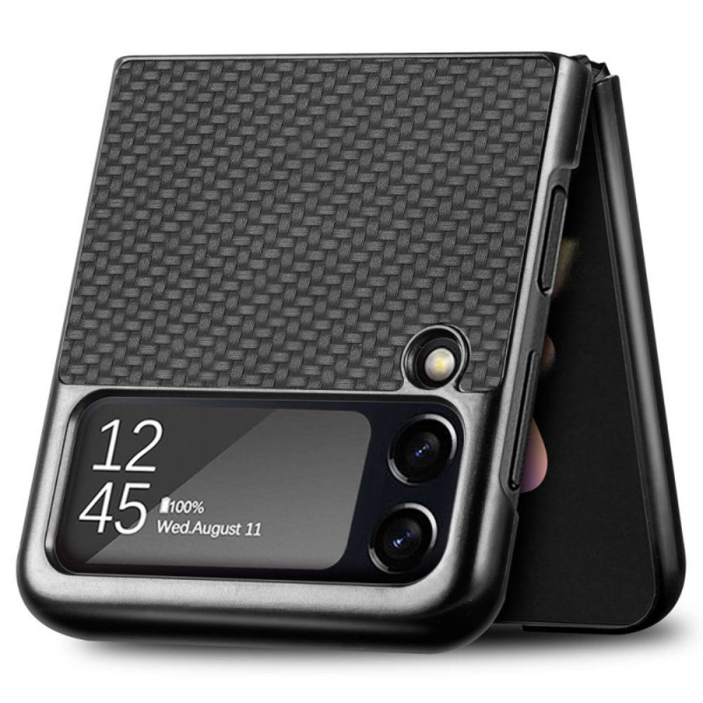 Hülle Für Samsung Galaxy Z Flip 4 Flip Case Strukturierte Kohlefaser