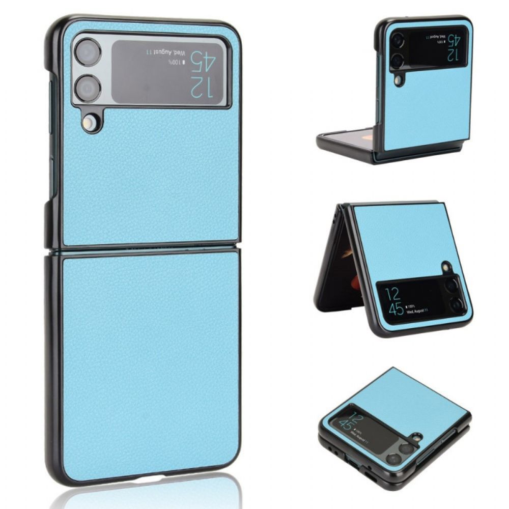 Hülle Für Samsung Galaxy Z Flip 4 Flip Case Textur Aus Lichi-leder