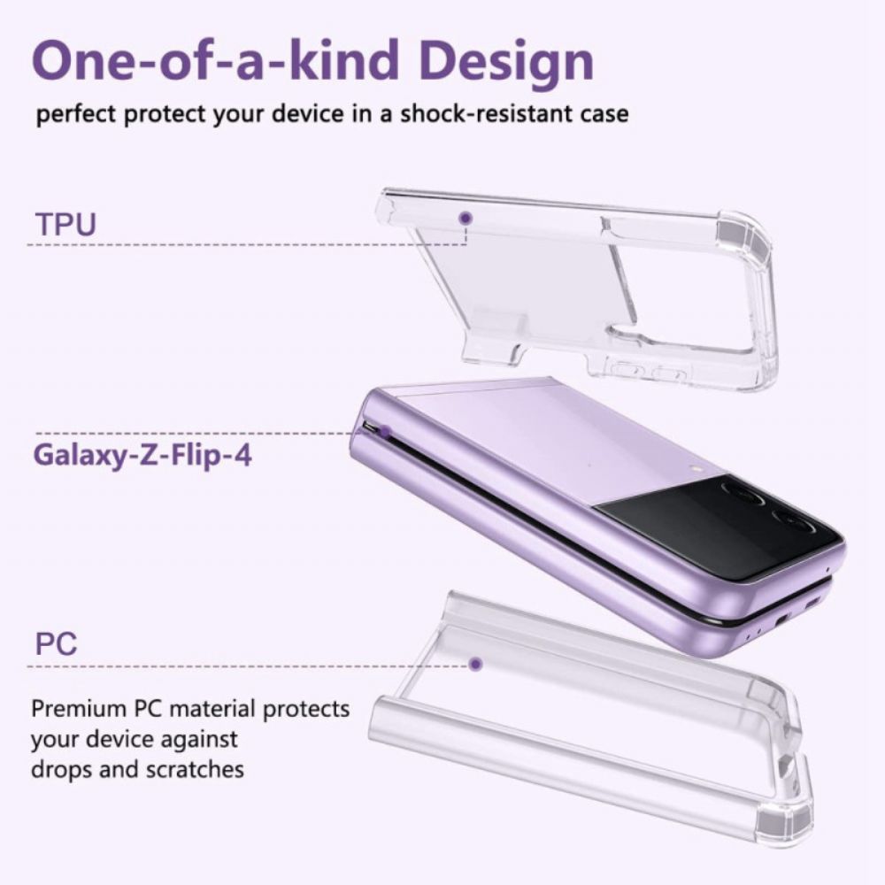 Hülle Für Samsung Galaxy Z Flip 4 Flip Case Transparente Verstärkte Ecken