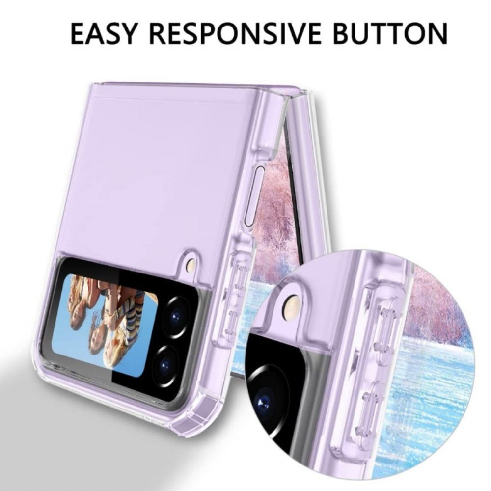 Hülle Für Samsung Galaxy Z Flip 4 Flip Case Transparente Verstärkte Ecken