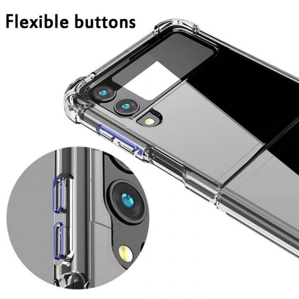 Hülle Für Samsung Galaxy Z Flip 4 Flip Case Transparente Verstärkte Ecken