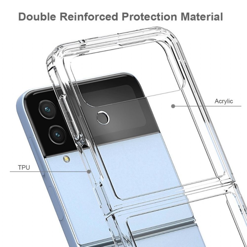 Hülle Für Samsung Galaxy Z Flip 4 Flip Case Transparente Verstärkte Kontur