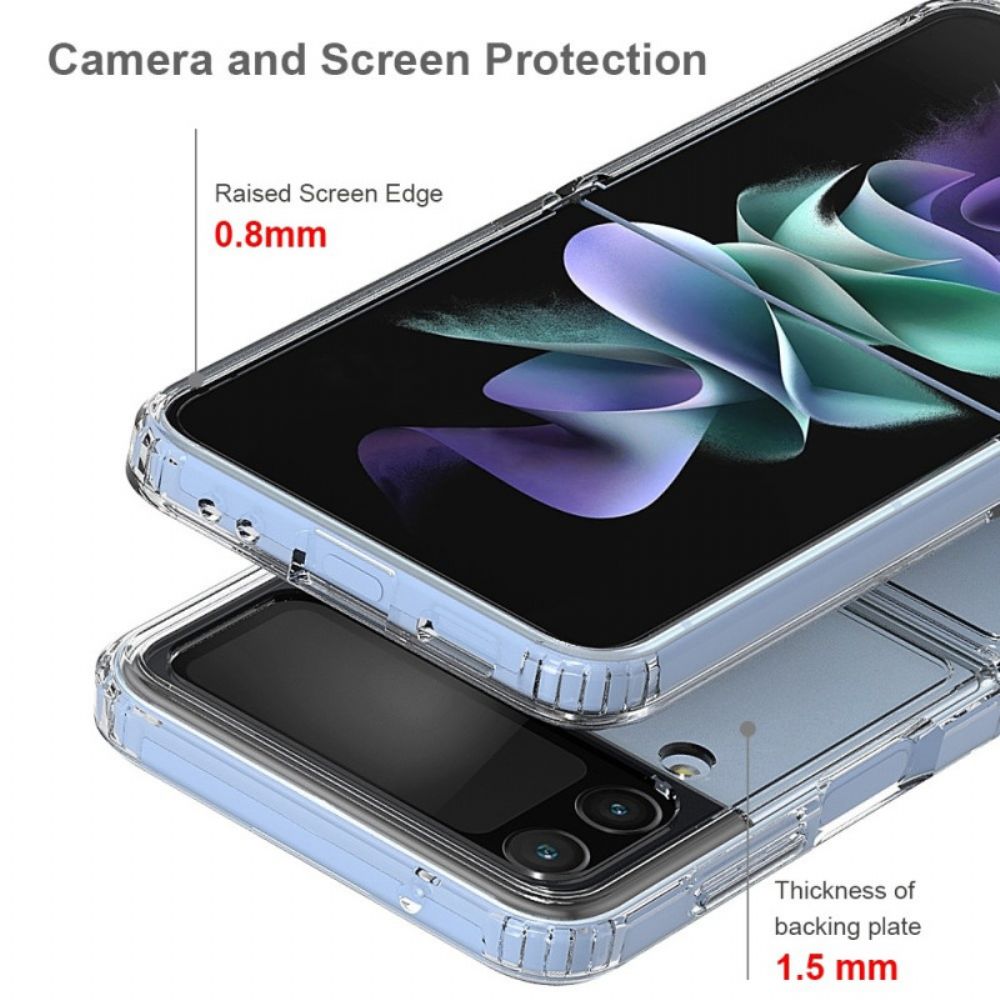 Hülle Für Samsung Galaxy Z Flip 4 Flip Case Transparente Verstärkte Kontur